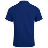 The back view of a men's Canterbury Waimak Rugby Polo, made from a cotton/polyester blend.