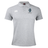 A grey rugby polo featuring a Canterbury logo on the right chest, a stylized lion head logo on the left chest, and embroidered text below the lion, crafted in a comfortable cotton polyester blend is the Syracuse Silverbacks Waimak Polo by EMB Canterbury.