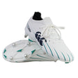Step up your game with the Canterbury Speed Falcon 2.0 Pro SG rugby boots in WHITE/BALTIC GREEN—lightweight cleats featuring teal (Baltic Green) and black accents, a lace-up design, and metal studs for superior traction—designed for speed and agility just like other high-performance Canterbury boots.