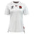 The Women's England RFU RWC 23 Home Jersey by Umbro showcases a classic white design with the Umbro logo, England Rugby World Cup logo, and a red rose emblem on the chest.