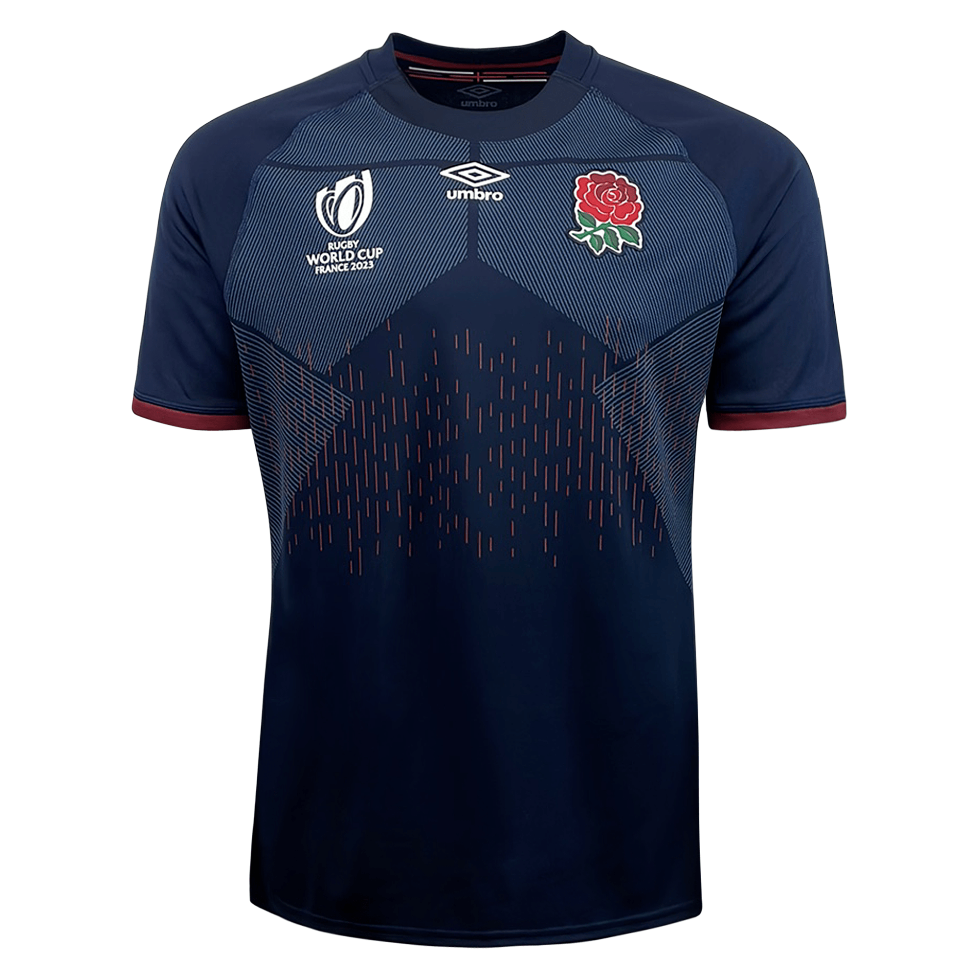 England Rugby RWC23 Jersey Alternate Replica Jersey 2023 by Umbro- Blue