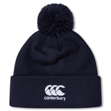 Introducing the Great Britain Shield Pom Pom Beanie by EMB Canterbury, featuring the iconic logo embroidered on the front. This navy blue beanie combines classic design with modern flair, making it a stylish and comfortable must-have for any wardrobe.