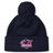 Stay warm at the match with the Nebraska Rugby Referee Society Pom Pom Beanie by EMB Canterbury, featuring a navy design, pom-pom top, and front logo patch.