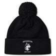 Stay warm in the Northeastern University Men's Rugby Pom Pom Beanie by EMB Canterbury, featuring a husky logo and "NORTHEASTERN MEN'S RUGBY" on the cuff. Cozy fleece lining adds extra warmth.
