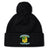 Stay warm with the Blackthorn RFC Pom Pom Beanie by Canterbury. This black fleece-lined hat from EMB Canterbury features a shamrock and axe logo on the cuff—perfect for chilly rugby fans.