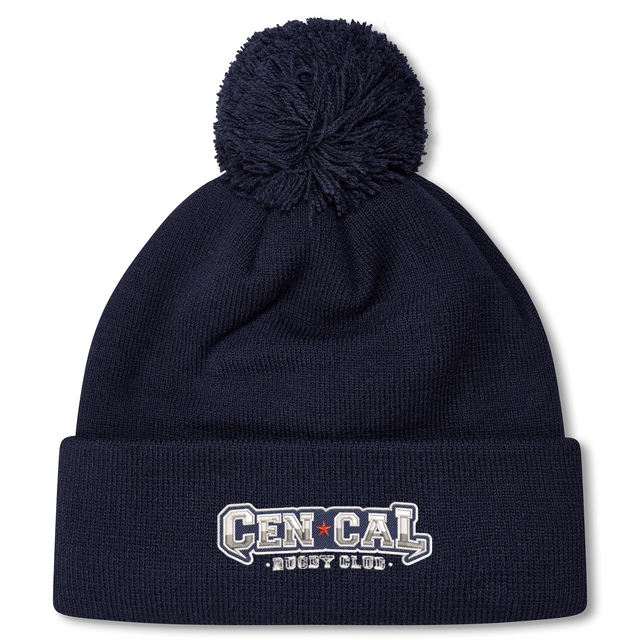 Stay warm in style with the CenCal Rugby Pom Pom Beanie by Canterbury, featuring fleece lining, a pom-pom top, and "CEN CAL RUGBY CLUB" embroidered on the front—perfect for any rugby fan. Brand: EMB Canterbury.