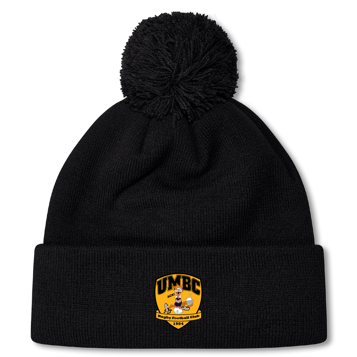 University of Maryland Baltimore County Rugby Pom Pom Beanie by Canterbury