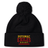 Stay warm and show your team spirit with the Potomac Exiles Rugby Club Pom Pom Beanie by EMB Canterbury. This cozy black knit hat features a pom-pom on top and "Potomac Exiles Rugby" beautifully embroidered in yellow and red on the folded brim, making it the perfect accessory for any rugby fan.