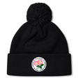 Stay warm and show your support with the Society of Iowa Rugby Referees Pom Pom Beanie by EMB Canterbury. This cozy black knit beanie features a fleece lining, a fun pom-pom on top, and a circular patch decorated with pink flowers and the text “Society of Iowa Rugby Referees.” Perfect for chilly days on the sidelines!.