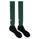 A pair of Canterbury Club Socks with white ducks on them.