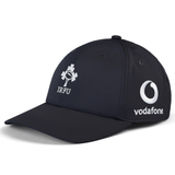 The Ireland 24 Tech Logo Cap by Canterbury is a navy blue hat showcasing the IRFU logo on the front and the Vodafone logo on the side. This cap from Canterbury also features an adjustable strap for a perfect fit.