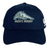 Navy blue University of New Hampshire Flexfit Drill Cap by Canterbury with an embroidered wildcat logo and “MEN’S RUGBY” text above the brim.