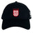 The San Diego Legion Rugby Academy Flexfit Drill Cap by EMB Canterbury features a black design, red and white "LEGION SD" front embroidery, white side text, and the classic CCC logo for added style.
