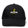 The Chicago Riot Flexfit Drill Cap by Canterbury from EMB Canterbury features a black curved brim and the club’s gold fist and stars logo on the front, offering style and comfort.