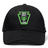 Black Rock Rugby Flexfit Drill Cap by Canterbury featuring a green and white “Rock Rugby Lions” shield logo on the front.