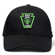 Black Rock Rugby Flexfit Drill Cap by Canterbury featuring a green and white “Rock Rugby Lions” shield logo on the front.