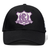 Black Western Carolina University Flexfit Drill Cap by Canterbury featuring an embroidered purple and white Western Carolina Rugby shield logo on the front.