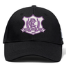 Black Western Carolina University Flexfit Drill Cap by Canterbury featuring an embroidered purple and white Western Carolina Rugby shield logo on the front.