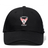 The Superior Rugby Club Flexfit Drill Cap by EMB Canterbury features a black curved brim and an embroidered winged "S" logo on the front, combining comfort and style for rugby fans.