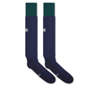 These British & Irish Lions 25 Match Socks by Canterbury are a stylish pair of long navy blue and dark green socks, adorned with a small white logo on the side. They are perfect for adding flair to your British & Irish Lions gear.