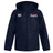 The USA Para Powerlifting Club Vaposhield Full Zip Rain Jacket by EMB Canterbury is a navy blue, water resistant jacket with zip front and hood, featuring USA Para Powerlifting and Canterbury logos. Ideal for wet weather with VapoShield technology.