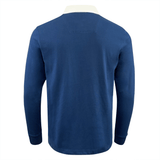 Canterbury Fundamentals Solid Long Sleeve Rugby Jersey displayed on a mannequin, viewed from the back.