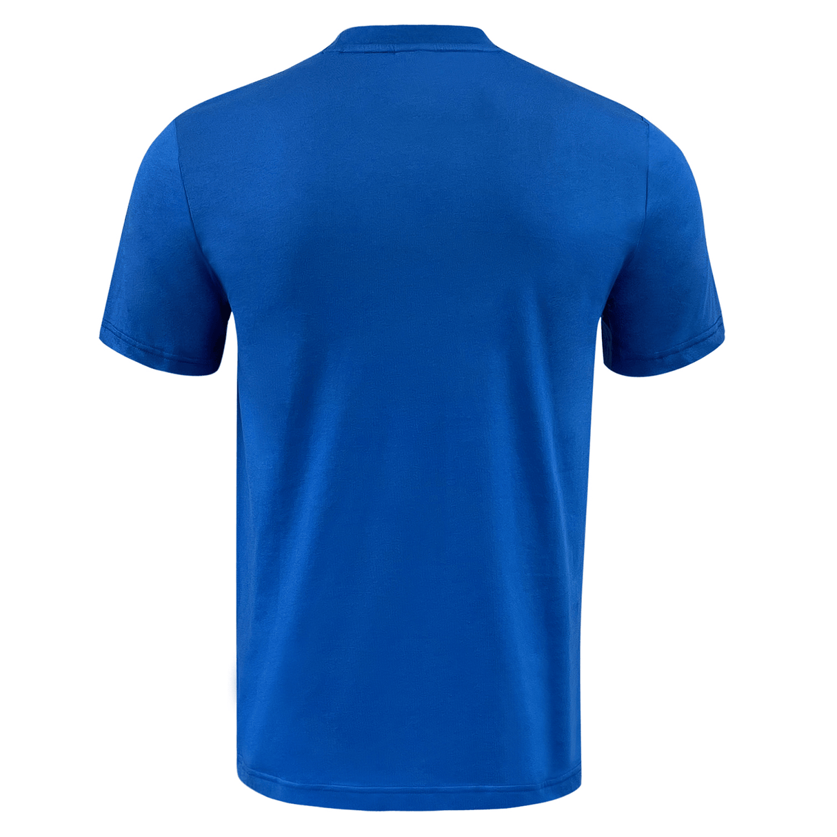 The back view of a Canterbury Uglies 24 CCC T-Shirt, featuring the CCC logo on a men's blue t-shirt.