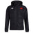 The Angry Newts Club Vaposhield Full Zip Rain Jacket by EMB Canterbury features a black hood, right-chest Canterbury logo, left-chest red cartoon snake head emblem, and water-resistant VapoShield technology.