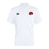 The Angry Newts Club Dry Polo by EMB Canterbury features a black "Canterbury" logo on the right chest, a red snake head emblem on the left, and Vapodri Technology for breathable comfort.