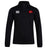 The Angry Newts Club 1/4 Zip Mid Layer Training Top by EMB Canterbury features black long sleeves, a white Canterbury logo right chest, and a red stylized snake head left—perfect as custom rugby apparel or your go-to training top.
