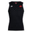 The Angry Newts Club Dry Singlet by EMB Canterbury is a black sleeveless top with a white Canterbury logo and red cartoon snake, made with Vapodri Technology to keep you cool and comfortable during workouts.