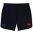 The Angry Newts Elite Woven Short by EMB Canterbury features a silver "CCC" logo on the left leg, a red snake head on the right, and zippered pockets for secure storage—ideal for training sessions.