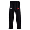 The Angry Newts Stretch Tapered Pant by EMB Canterbury for men features an elastic waistband, white Canterbury logo on the left thigh, red snake mascot on the right thigh, and offers quick-dry comfort for active days.