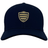 A black Racing 92 Classic 99 Cap by Nike with a gold shield and striped emblem on the front center, featuring sweat-wicking fabric for all-day comfort.