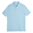 The Racing 92 25/26 Pique Polo by Nike features a light blue, short-sleeve design with a collar, three-button placket, and left chest logos. Made from breathable cotton for comfort and style.