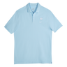 The Racing 92 25/26 Pique Polo by Nike features a light blue, short-sleeve design with a collar, three-button placket, and left chest logos. Made from breathable cotton for comfort and style.