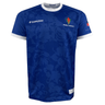 The Samoa 100 Year Celebration Premium Replica Jersey by Samurai features "MANU SAMOA" and a vibrant emblem on the right chest, with the Samurai logo on the left, making it perfect for celebrating Samoan pride.