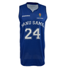 The Samoa Basketball Singlet 24/25 by Samurai is made from recycled polyester and includes the number 24 with sponsor logos.