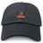 The Raleigh Venom Adult Low-Profile Cotton Twill Dad Cap by EMB S&S Activewear is a black dad cap featuring an embroidered "Venom" logo and a stylized snake design on the front.