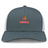 The Raleigh Venom Retro Trucker Cap by EMB S&S Activewear features a gray and white design, brown snake graphic, bold "VENOM" logo, comfy polyester-cotton blend, and adjustable snapback closure.