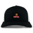 The Raleigh Venom Retro Trucker Cap by EMB S&S Activewear is a black and white snapback hat with mesh, featuring the Raleigh Rugby Venom logo—a stylized snake with red text—on the front, made from a comfy polyester-cotton blend.