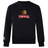 Meet the ultra-soft Raleigh Venom Club Crew Sweatshirt by WRS Canterbury in black, featuring a snake-in-a-hat "Raleigh Rugby Venom" logo and an embroidered CCC logo on the sleeve for style and authenticity.