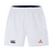 The EMB Canterbury Raleigh Venom Advantage Short 2.0 are white sports shorts with black and red logos, combining style and performance. Made from sustainable materials, these shorts ensure comfort while being eco-friendly.