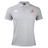 With a sleek design, the Raleigh Venom Waimak Polo by EMB Canterbury features a comfortable cotton polyester blend in gray. It has a stylish collar and two embroidered chest logos, including the iconic Canterbury emblem.