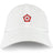 The Roses Rugby Adult Low-Profile Cotton Twill Dad Cap by EMB S&S Activewear features embroidered team branding: a red and white rose emblem with "ROSES RUGBY" on the classic white cotton twill front.