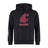 The Washington State University Club Hoodie by WRS Canterbury is a black custom hoodie with a red cougar head logo, "WSU" and "RUGBY" in bold, plus white stripes on the left sleeve for standout team branding.