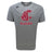 The Washington State University Tempo Vapodri T-Shirt by WRS Canterbury is a grey short-sleeve sports tee with a red and white cougar logo and "RUGBY" on the front, made from moisture-wicking fabric for all-day comfort.