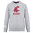 The Washington State University Club Crew Sweatshirt by WRS Canterbury features a maroon cougar logo, "RUGBY" on the front, and an ultra-soft feel with a small embroidered CCC logo on the sleeve.
