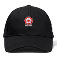 The Roses Rugby Flexfit Drill Cap by EMB Canterbury, featuring a curved brim and "Roses Rugby" red rose emblem on the front, offers premium quality for comfort and durability. Ideal for rugby fans.