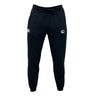 The South Reapers Leisure Sweatpant by EMB Canterbury features organic cotton, a drawstring waistband, side pockets, and two small embroidered logos on the upper thighs.